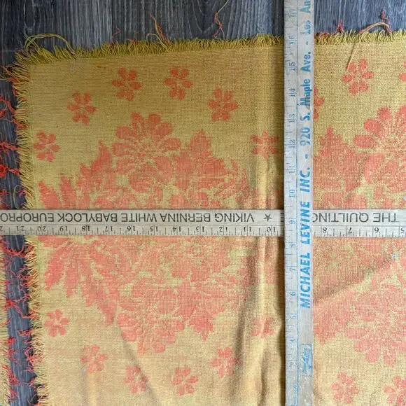 VTG Set of 4 St. Marys orange 100% cotton floral reversible bath hand towels MCM
